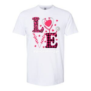 Love Stethoscope Hearts Dialysis Nurse Valentine's Day Gift Softstyle CVC T-Shirt