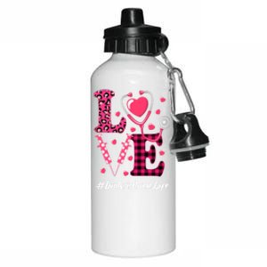 Love Stethoscope Hearts Dialysis Nurse Valentine's Day Gift Aluminum Water Bottle