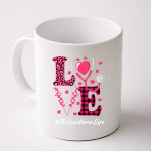 Love Stethoscope Hearts Dialysis Nurse Valentine's Day Gift Coffee Mug