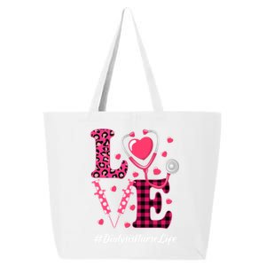 Love Stethoscope Hearts Dialysis Nurse Valentine's Day Gift 25L Jumbo Tote