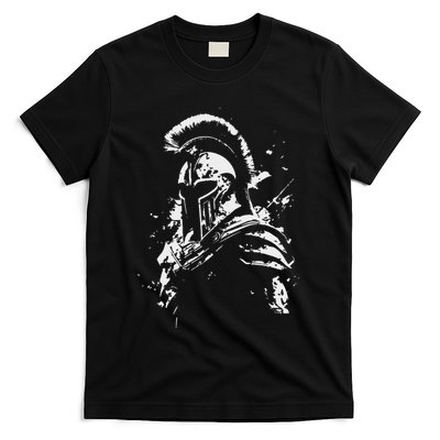 Leonidas Spartan Helmet Gym Sparta Workout Greek Warrior T-Shirt