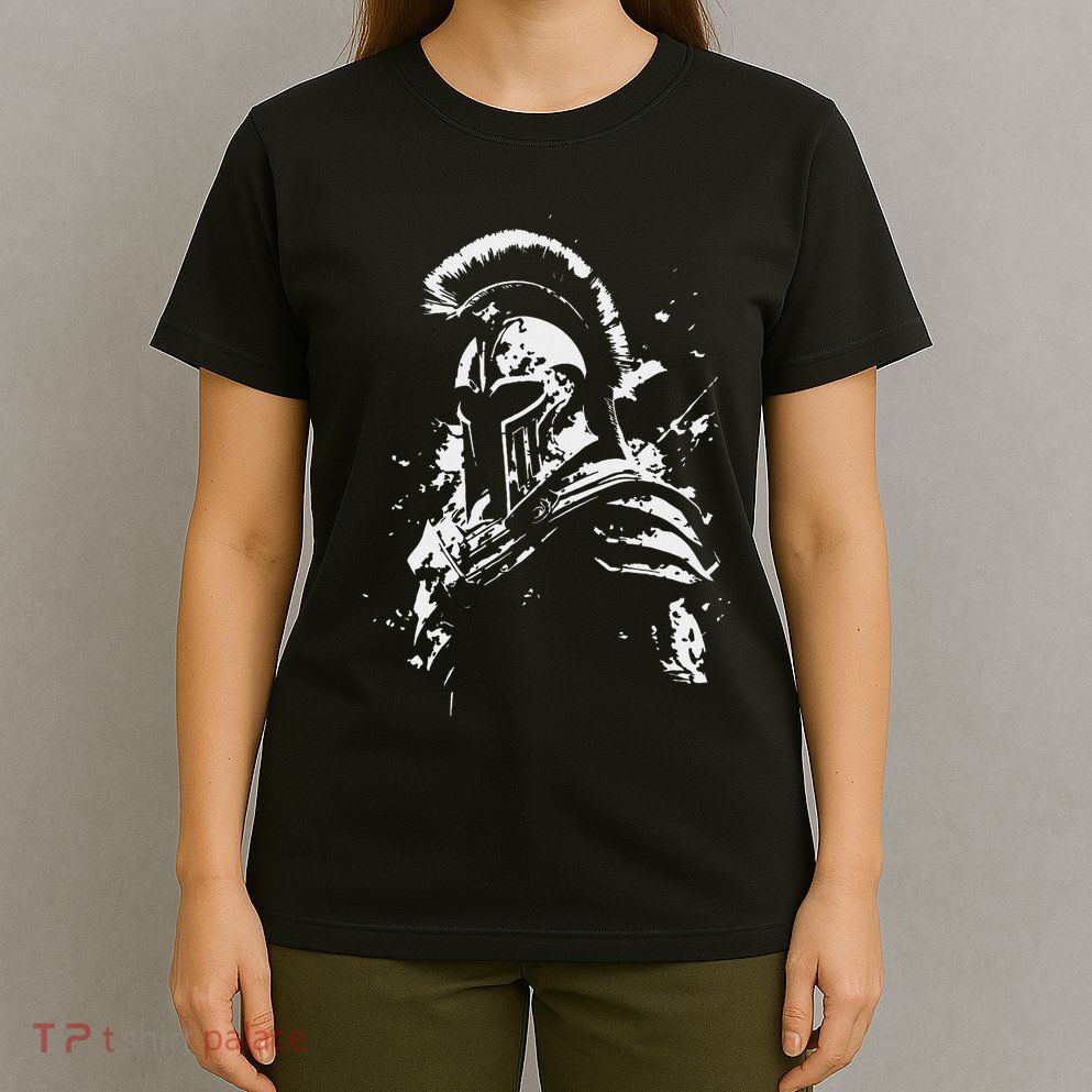 Leonidas Spartan Helmet Gym Sparta Workout Greek Warrior T-Shirt