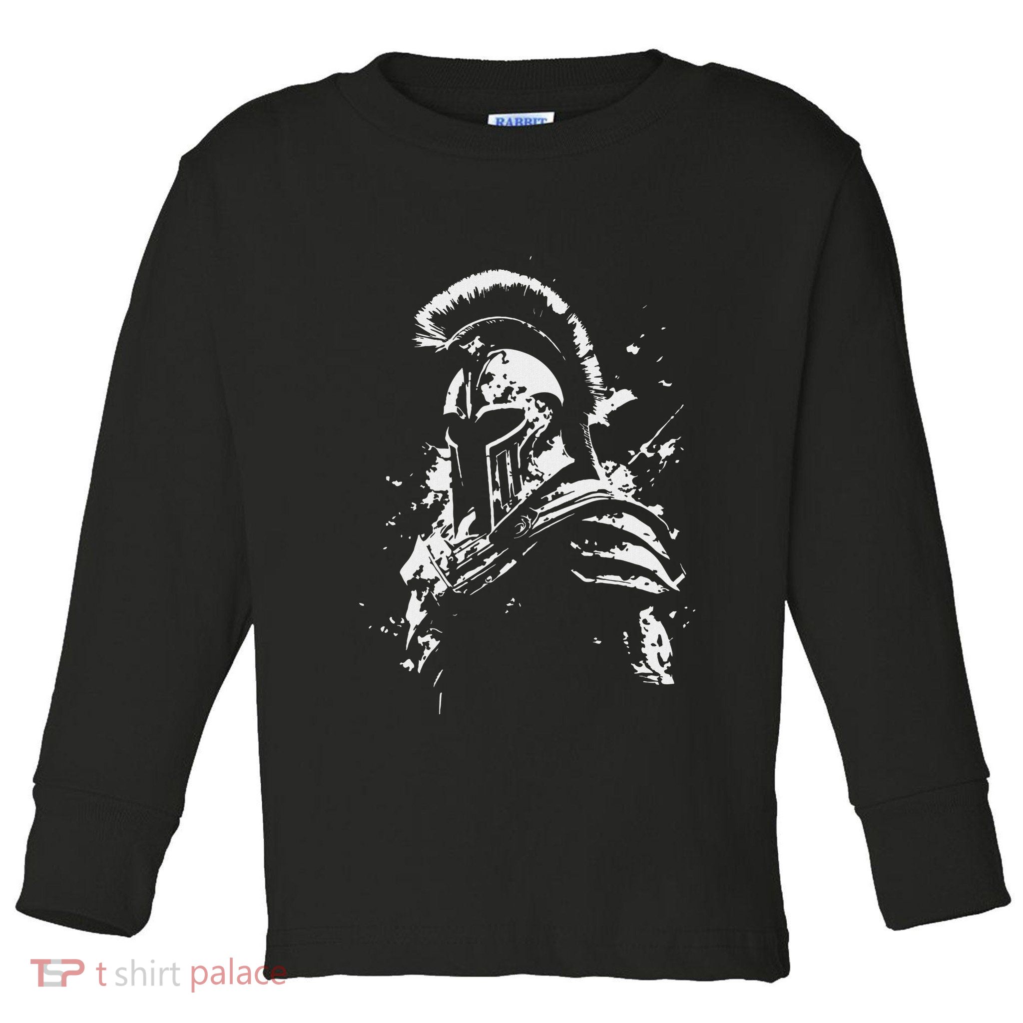 Leonidas Spartan Helmet Gym Sparta Workout Greek Warrior Toddler Long Sleeve Shirt