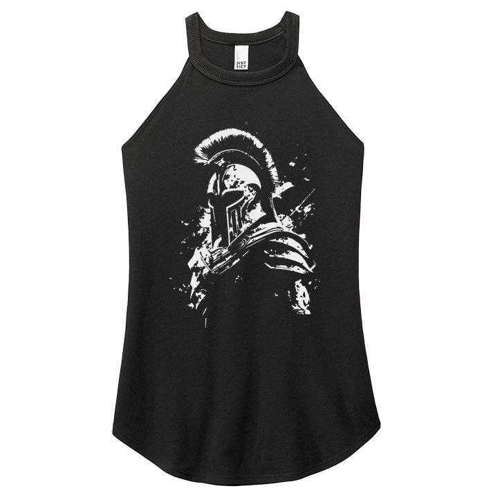 Leonidas Spartan Helmet Gym Sparta Workout Greek Warrior Women's Perfect Tri Rocker Tank