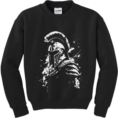 Leonidas Spartan Helmet Gym Sparta Workout Greek Warrior Kids Sweatshirt