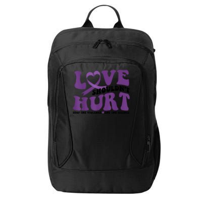 Love ShouldnT Hurt Stop The Violence End The Silence City Backpack