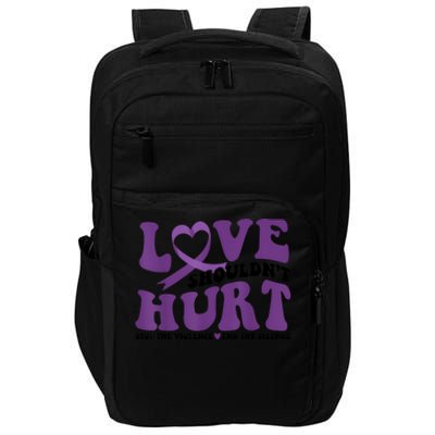 Love ShouldnT Hurt Stop The Violence End The Silence Impact Tech Backpack