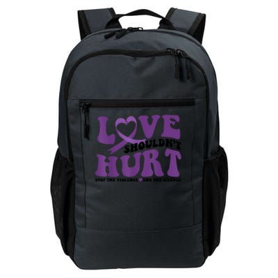 Love ShouldnT Hurt Stop The Violence End The Silence Daily Commute Backpack