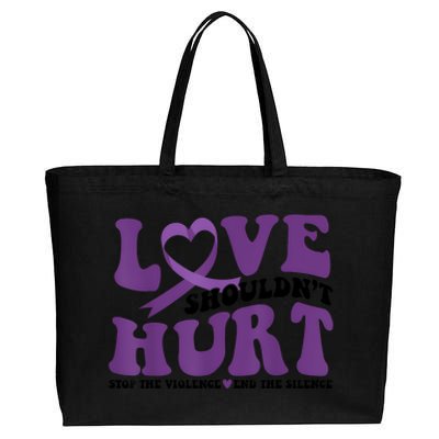 Love ShouldnT Hurt Stop The Violence End The Silence Cotton Canvas Jumbo Tote