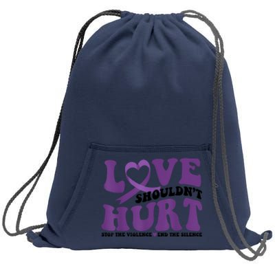 Love ShouldnT Hurt Stop The Violence End The Silence Sweatshirt Cinch Pack Bag