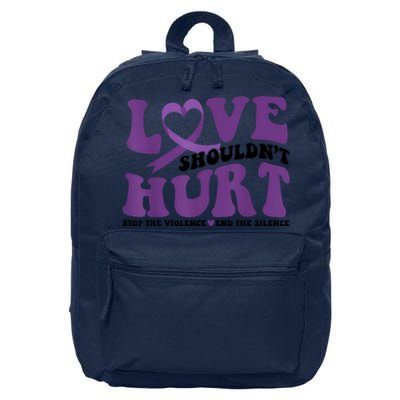 Love ShouldnT Hurt Stop The Violence End The Silence 16 in Basic Backpack