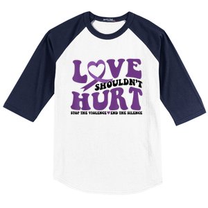 Love ShouldnT Hurt Stop The Violence End The Silence Baseball Sleeve Shirt