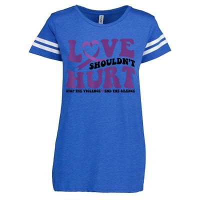 Love ShouldnT Hurt Stop The Violence End The Silence Enza Ladies Jersey Football T-Shirt