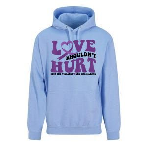 Love ShouldnT Hurt Stop The Violence End The Silence Unisex Surf Hoodie