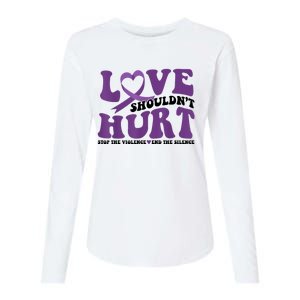 Love ShouldnT Hurt Stop The Violence End The Silence Womens Cotton Relaxed Long Sleeve T-Shirt