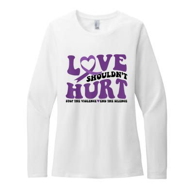 Love ShouldnT Hurt Stop The Violence End The Silence Womens CVC Long Sleeve Shirt