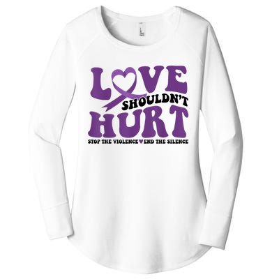 Love ShouldnT Hurt Stop The Violence End The Silence Women's Perfect Tri Tunic Long Sleeve Shirt