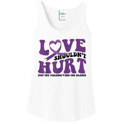 Love ShouldnT Hurt Stop The Violence End The Silence Ladies Essential Tank