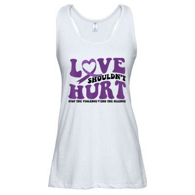 Love ShouldnT Hurt Stop The Violence End The Silence Ladies Essential Flowy Tank