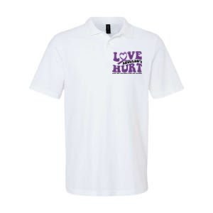 Love ShouldnT Hurt Stop The Violence End The Silence Softstyle Adult Sport Polo