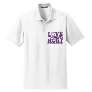 Love ShouldnT Hurt Stop The Violence End The Silence Dry Zone Grid Polo