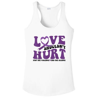 Love ShouldnT Hurt Stop The Violence End The Silence Ladies PosiCharge Competitor Racerback Tank