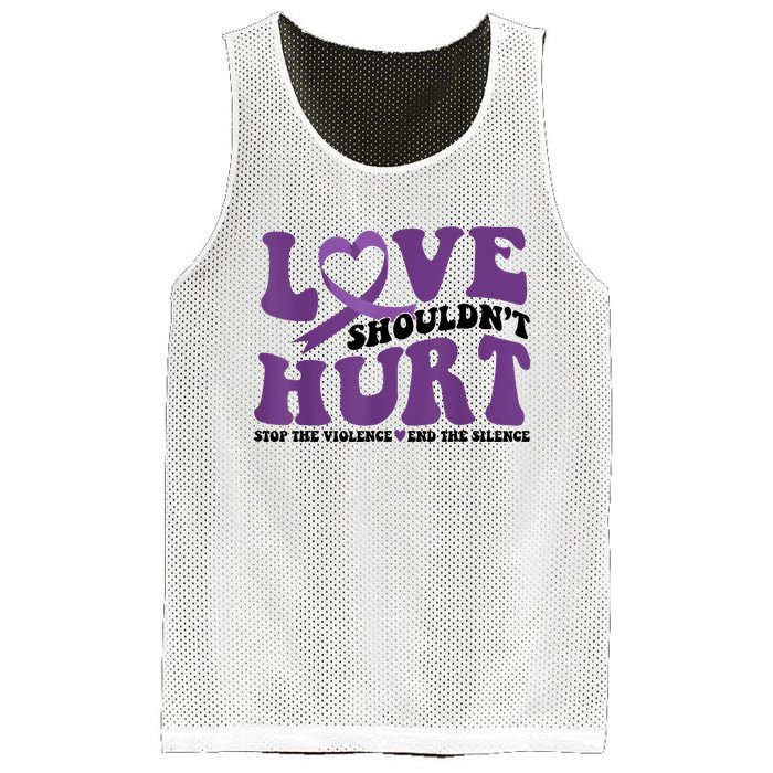 Love ShouldnT Hurt Stop The Violence End The Silence Mesh Reversible Basketball Jersey Tank