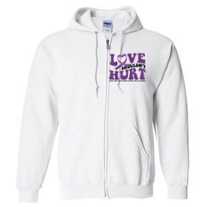 Love ShouldnT Hurt Stop The Violence End The Silence Full Zip Hoodie