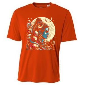 Lord Shiva Hindu God Mahadeva Trident Hinduism Devo Gift Cooling Performance Crew T-Shirt