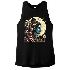 Lord Shiva Hindu God Mahadeva Trident Hinduism Devo Gift Ladies PosiCharge Tri-Blend Wicking Tank