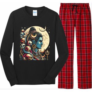 Lord Shiva Hindu God Mahadeva Trident Hinduism Devo Gift Long Sleeve Pajama Set