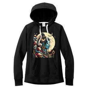 Lord Shiva Hindu God Mahadeva Trident Hinduism Devo Gift Women's Fleece Hoodie