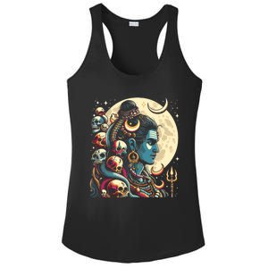 Lord Shiva Hindu God Mahadeva Trident Hinduism Devo Gift Ladies PosiCharge Competitor Racerback Tank