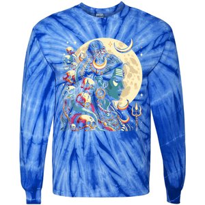 Lord Shiva Hindu God Mahadeva Trident Hinduism Devo Gift Tie-Dye Long Sleeve Shirt