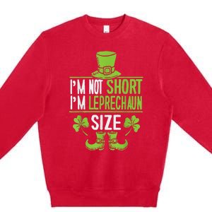 Leprechaun Shamrock Happy St Patricks Day Premium Crewneck Sweatshirt