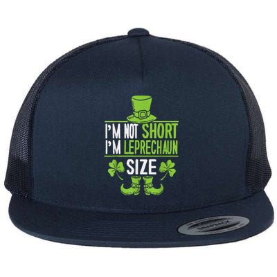 Leprechaun Shamrock Happy St Patricks Day Flat Bill Trucker Hat