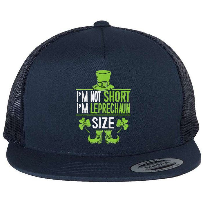 Leprechaun Shamrock Happy St Patricks Day Flat Bill Trucker Hat