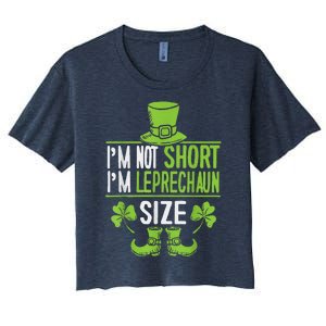 Leprechaun Shamrock Happy St Patricks Day Women's Crop Top Tee