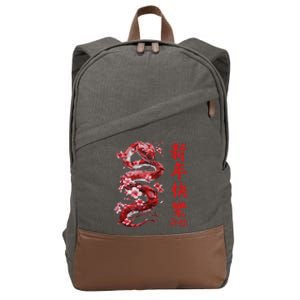 Lucky Snake Happy New Year 2025 Year Of The Snake 2025 Cotton Canvas Backpack