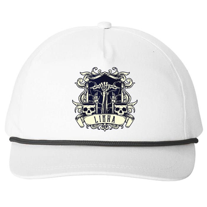 Libra Skull Horoscope Personality Zodiac Birthday Snapback Five-Panel Rope Hat