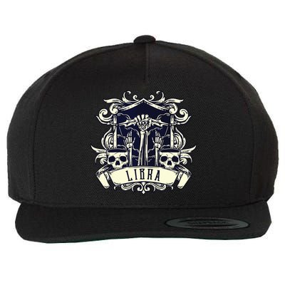 Libra Skull Horoscope Personality Zodiac Birthday Wool Snapback Cap