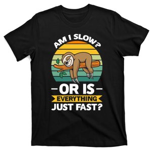 Lazy Sloth Hungry And Lazy Slowmotion Monday Introved Shy T-Shirt