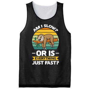 Lazy Sloth Hungry And Lazy Slowmotion Monday Introved Shy Mesh Reversible Basketball Jersey Tank