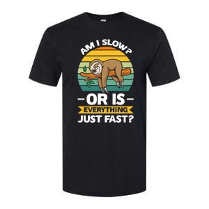 Lazy Sloth Hungry And Lazy Slowmotion Monday Introved Shy Softstyle CVC T-Shirt