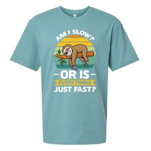 Lazy Sloth Hungry And Lazy Slowmotion Monday Introved Shy Sueded Cloud Jersey T-Shirt