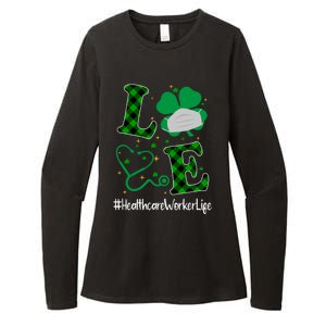 Love Stethoscope Healthcare Worker Life Shamrock Gift Womens CVC Long Sleeve Shirt