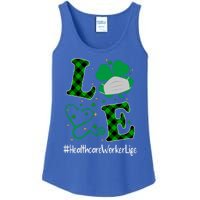 Love Stethoscope Healthcare Worker Life Shamrock Gift Ladies Essential Tank