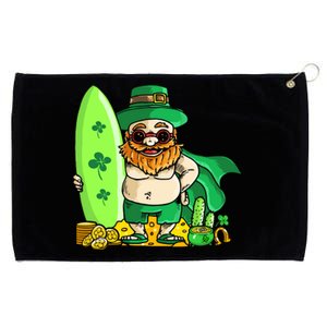 Leprechaun Surfing Hawaiian Summer St Patty's Day Cool Gift Grommeted Golf Towel