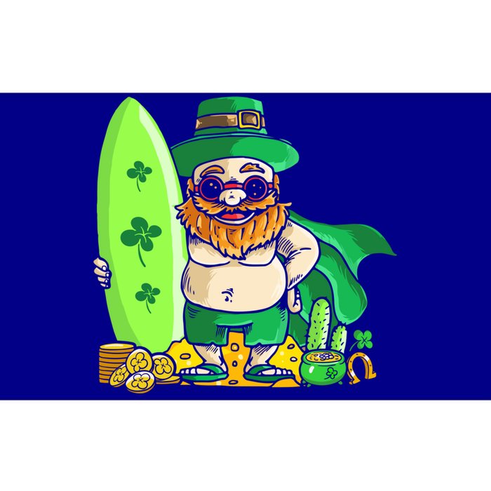 Leprechaun Surfing Hawaiian Summer St Patty's Day Cool Gift Bumper Sticker