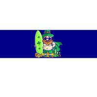 Leprechaun Surfing Hawaiian Summer St Patty's Day Cool Gift Bumper Sticker